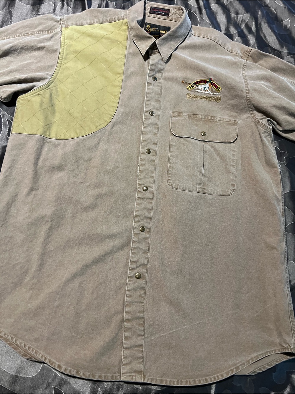 VTG/90s Browning Super Naturals Shooting Shirt Embroidered Snap Closure Men’s LG